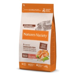 NATURES VARIETY CAT HEALTHY GRAINS STERILI SALMON 1.25Kg