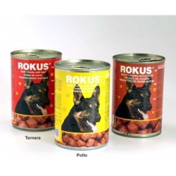 LATA PERROS POLLO 410gr.ROKUS