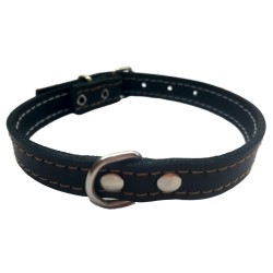 COLLAR CUERO NEGRO LAURA MOD.53 1,5X 28CM.