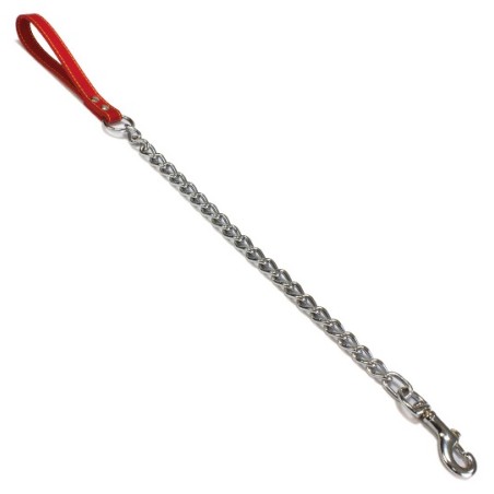 RAMAL METAL Y PIEL ROJO 4x600 mm.